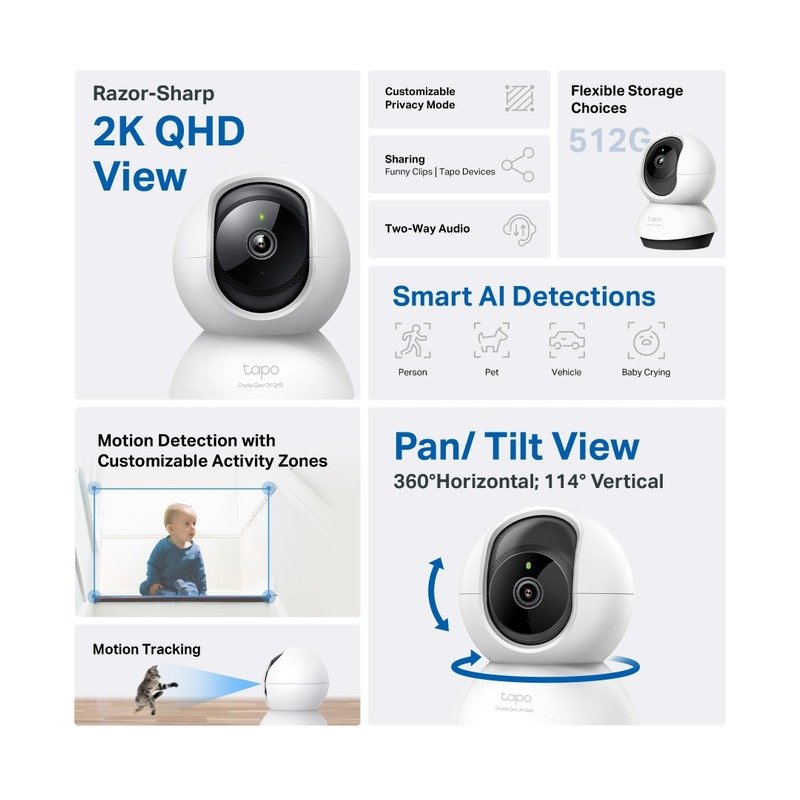 TP-Link Tapo C220 Indoor Pan/Tilt 4MP review Thailand